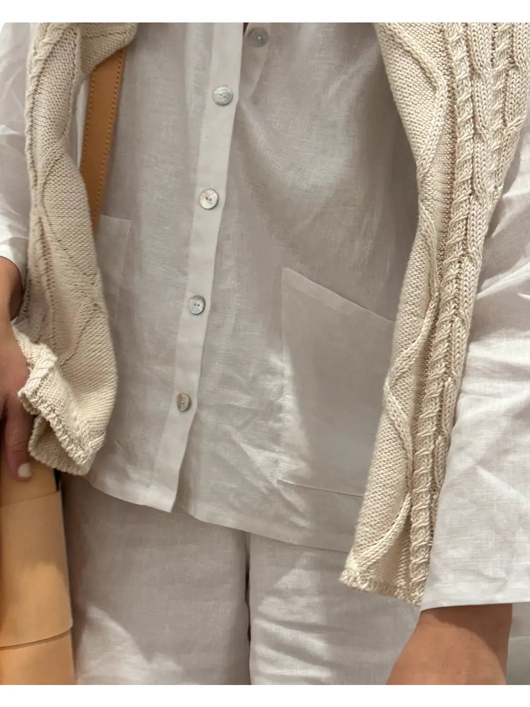 Brooks Top | White Linen
