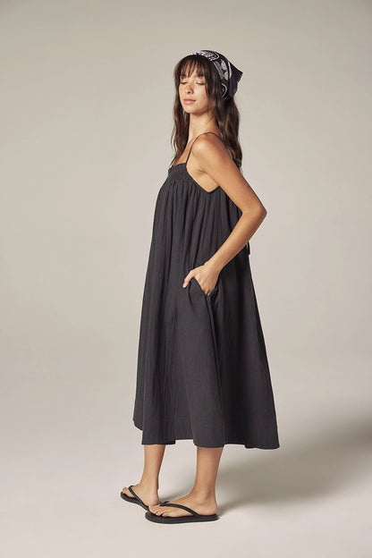 Cottonwood Smocked Dress | Charcoal