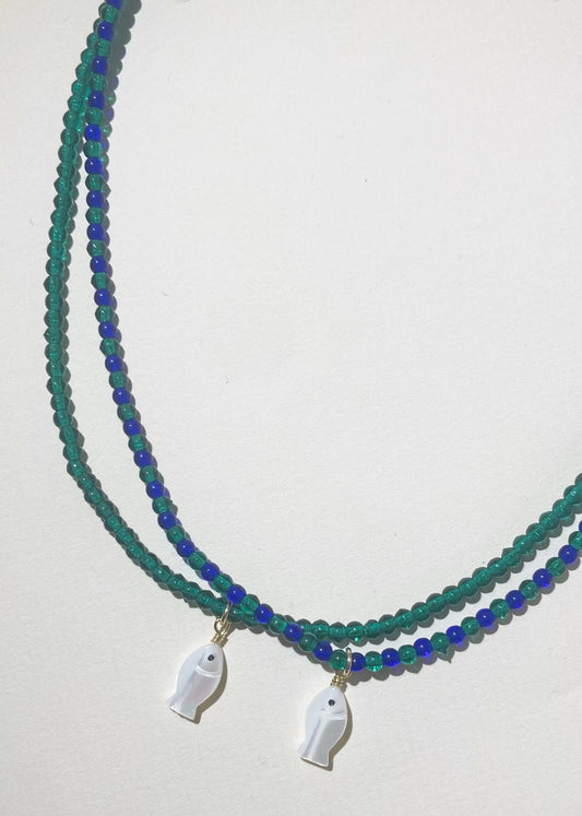 Fish Charm Necklace | Multiple Colors