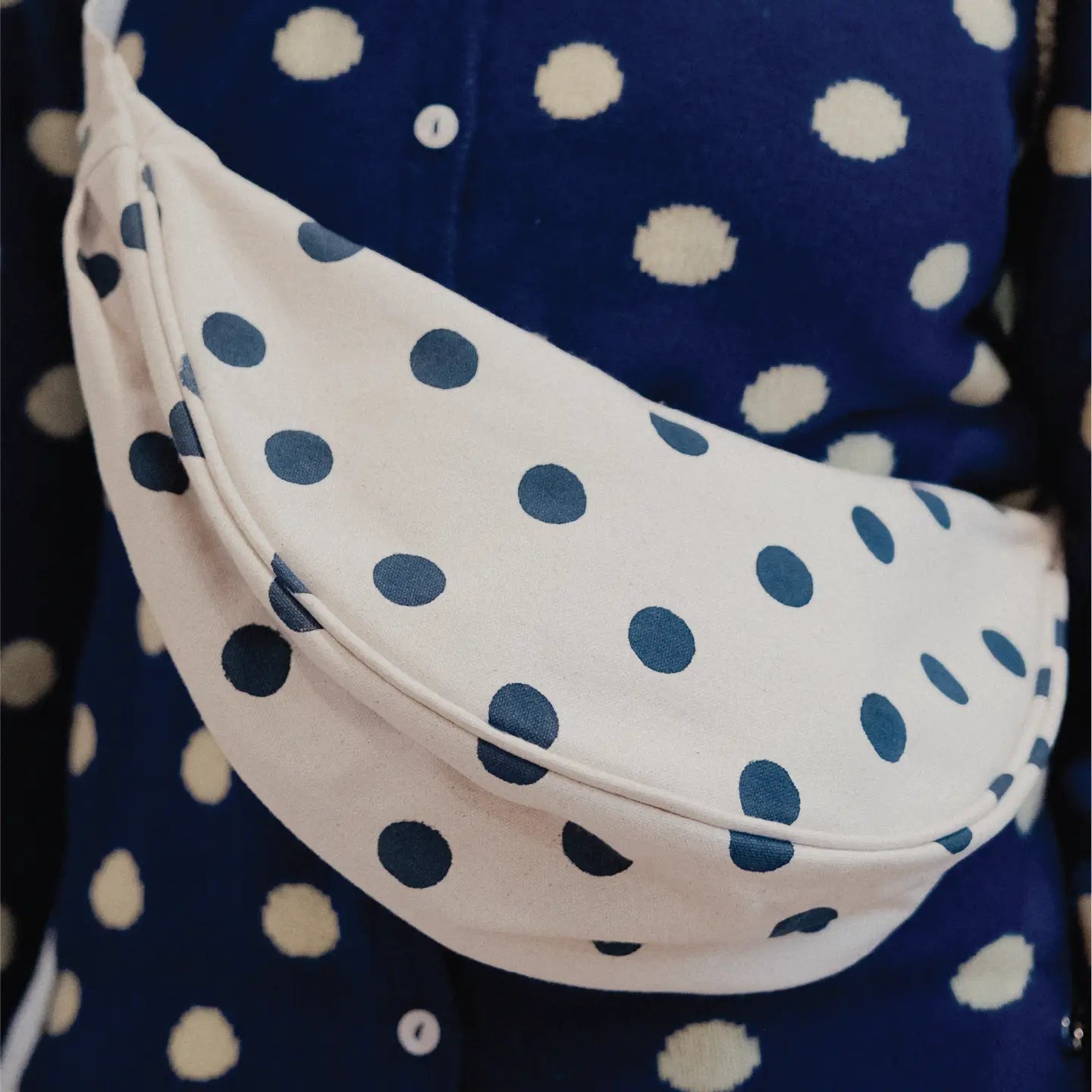 Moon Sling Bag | Indigo Dot