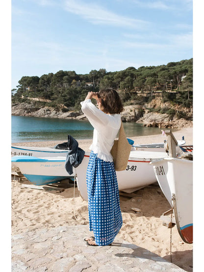Classic Crow Skirt | Blue Check