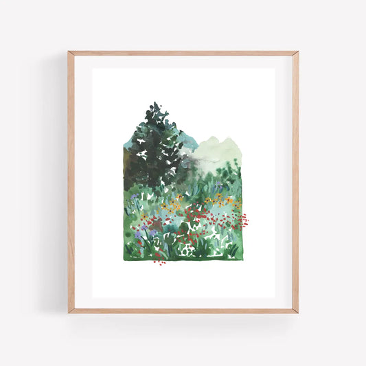Watercolor Dreamscape No 2 - Original Art Print