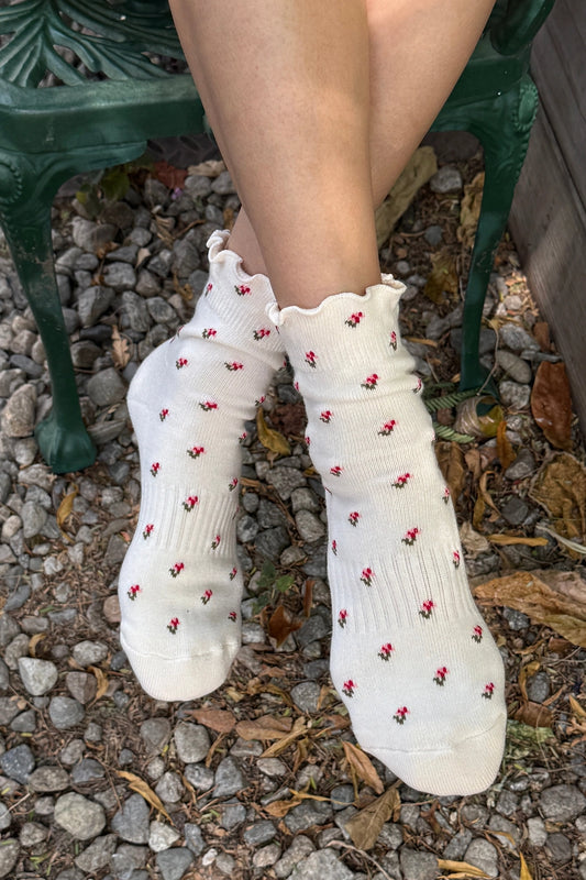 Petal Ruffled Hugger Socks