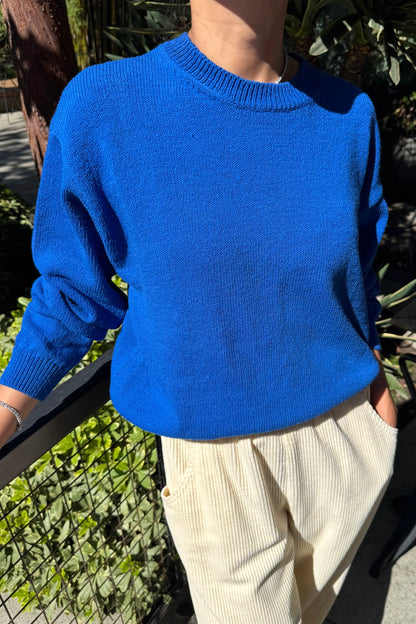 Milo Cotton Sweater | Cobalt