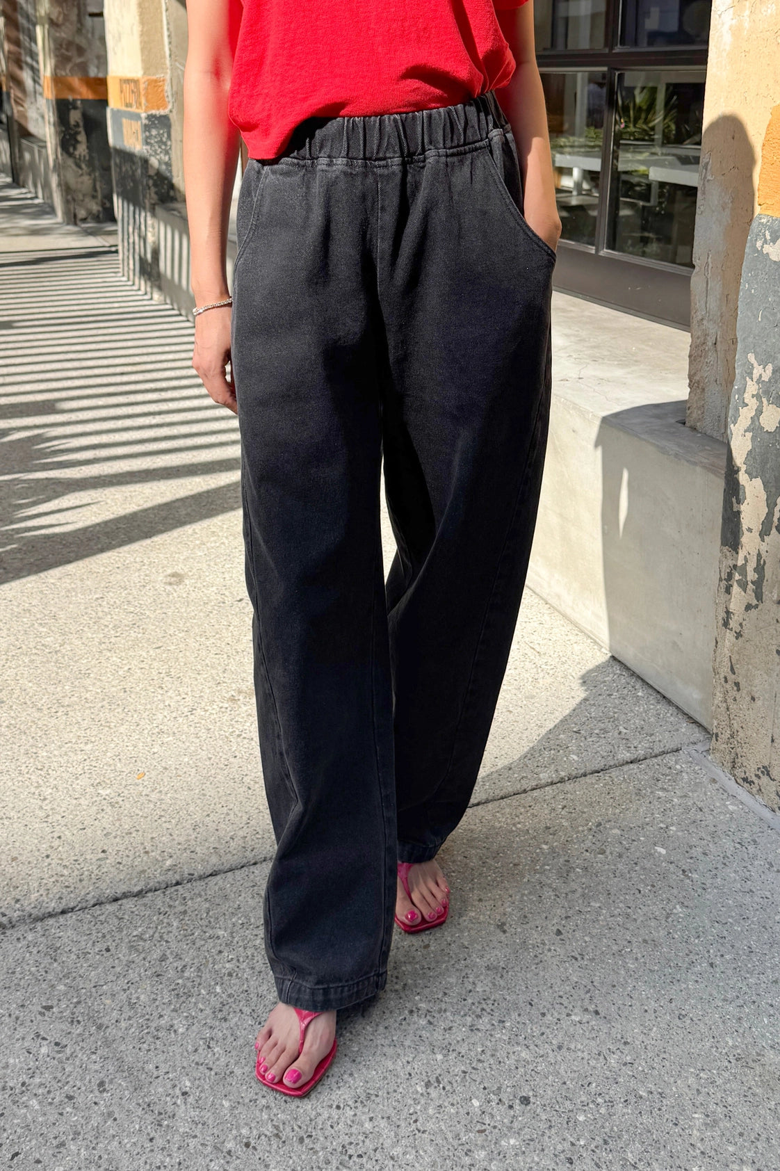 Long Arc Pants | Black Denim