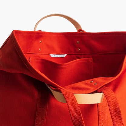 Large East West Tote | Persimmon