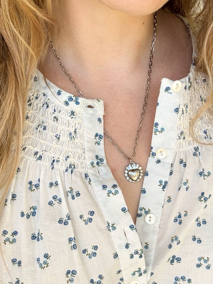 Sacred Heart Necklace | Gold or Silver