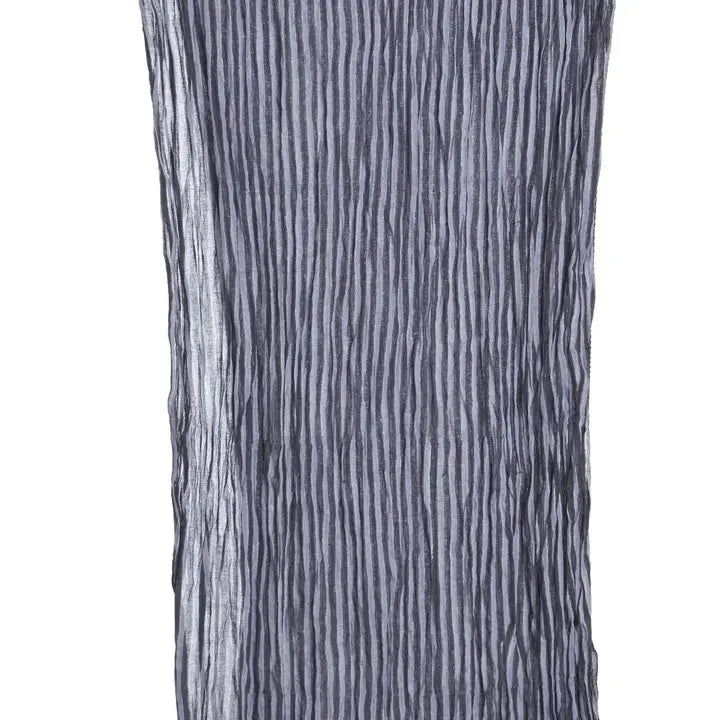 Organic Cotton Stripe Scarf - Blue Violet