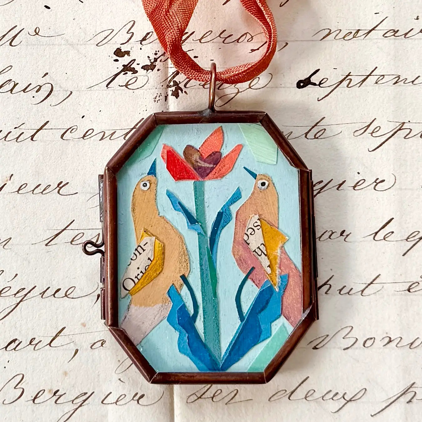 Hanging Locket - Love Birds