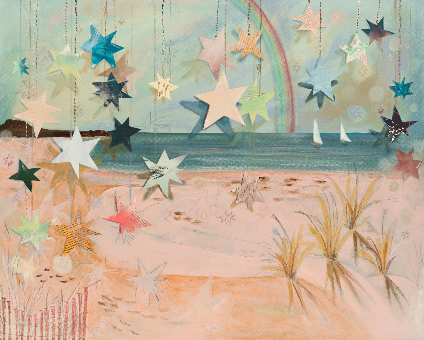 Pastel Coastal Stars - Art Print
