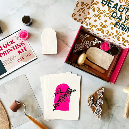 Wood Block Printing Kit - Cherry Blossom