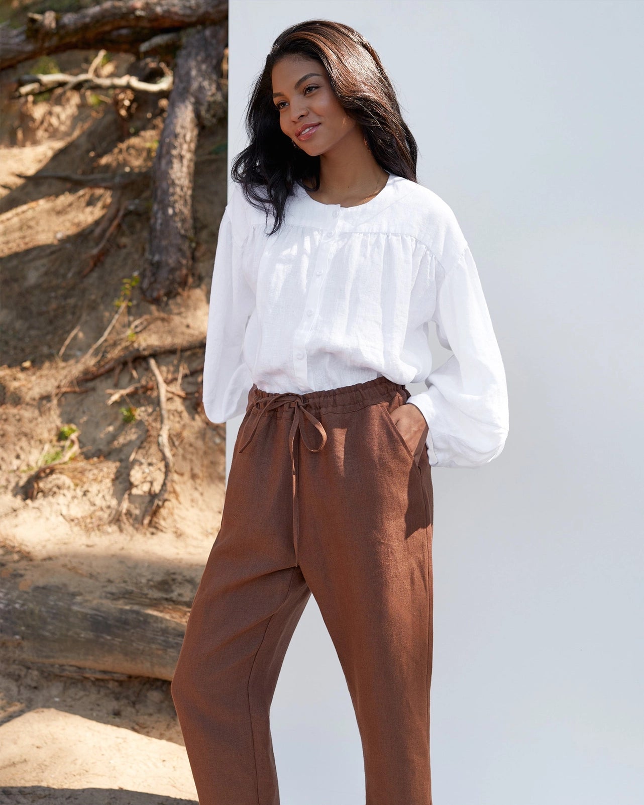 Linen Pants - Cocoa