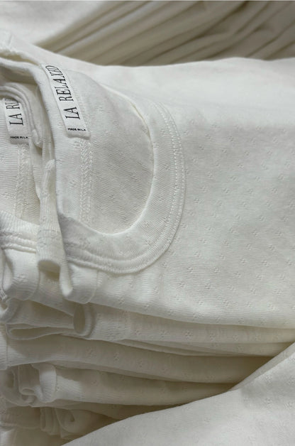 Petit Pointelle Tee | Multiple Colors