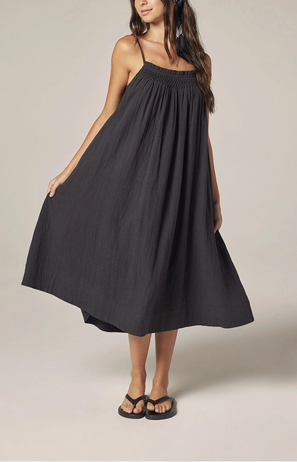 Cottonwood Smocked Dress | Charcoal