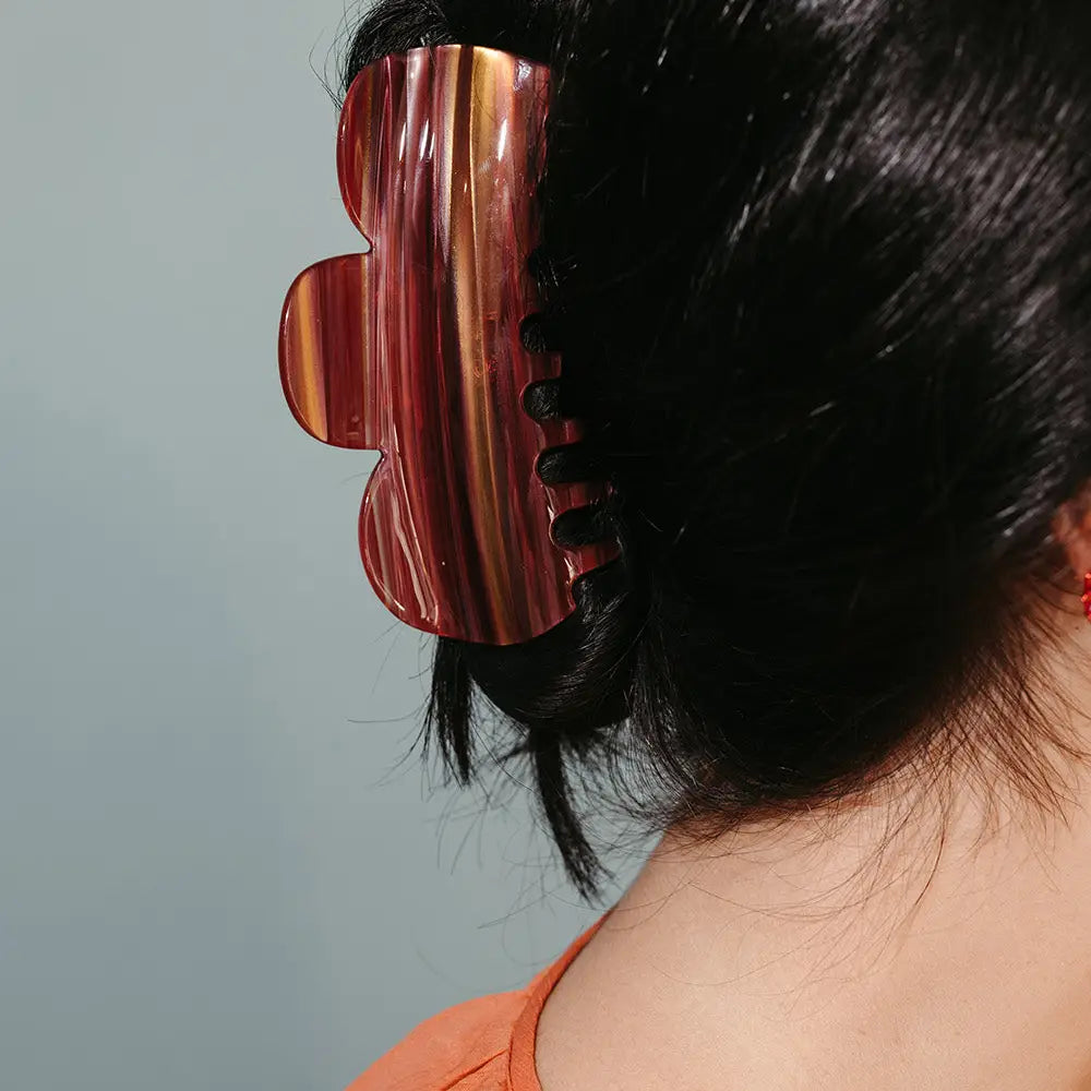 Vase Hair Claw | Golden Red