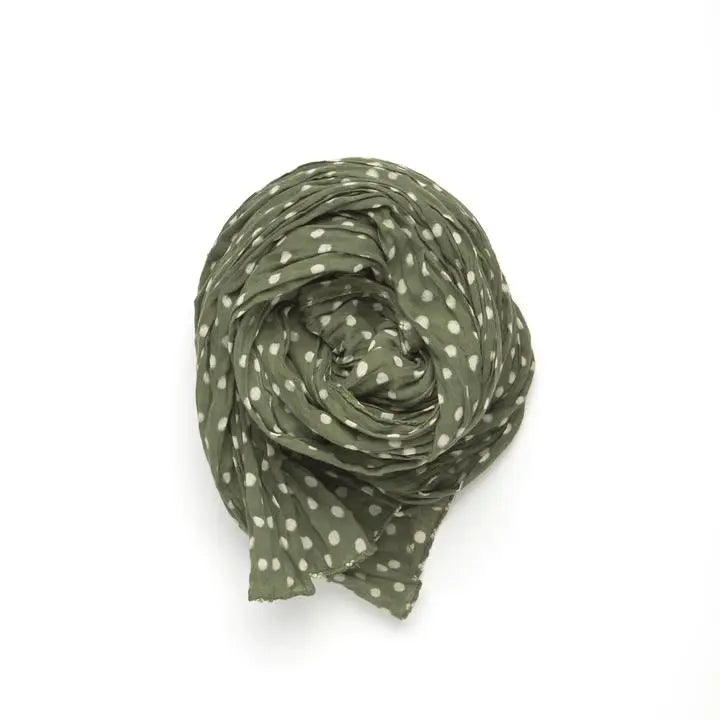 Organic Cotton Polka Scarf