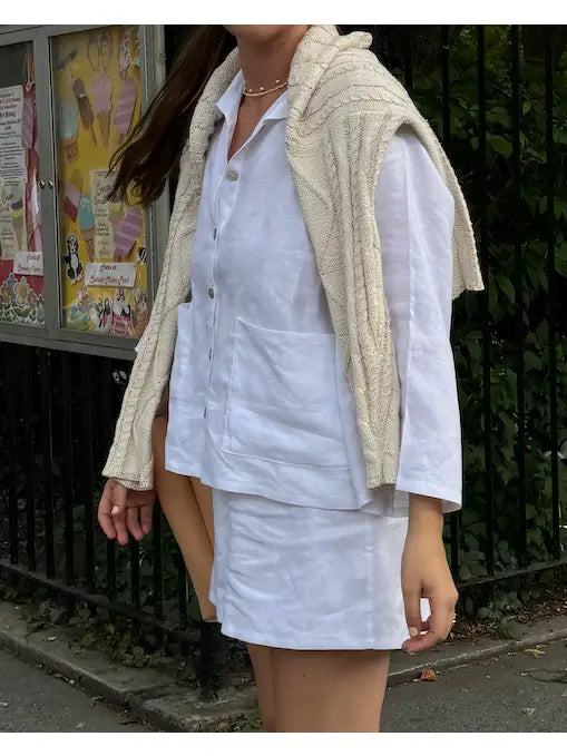 Brooks Top | White Linen