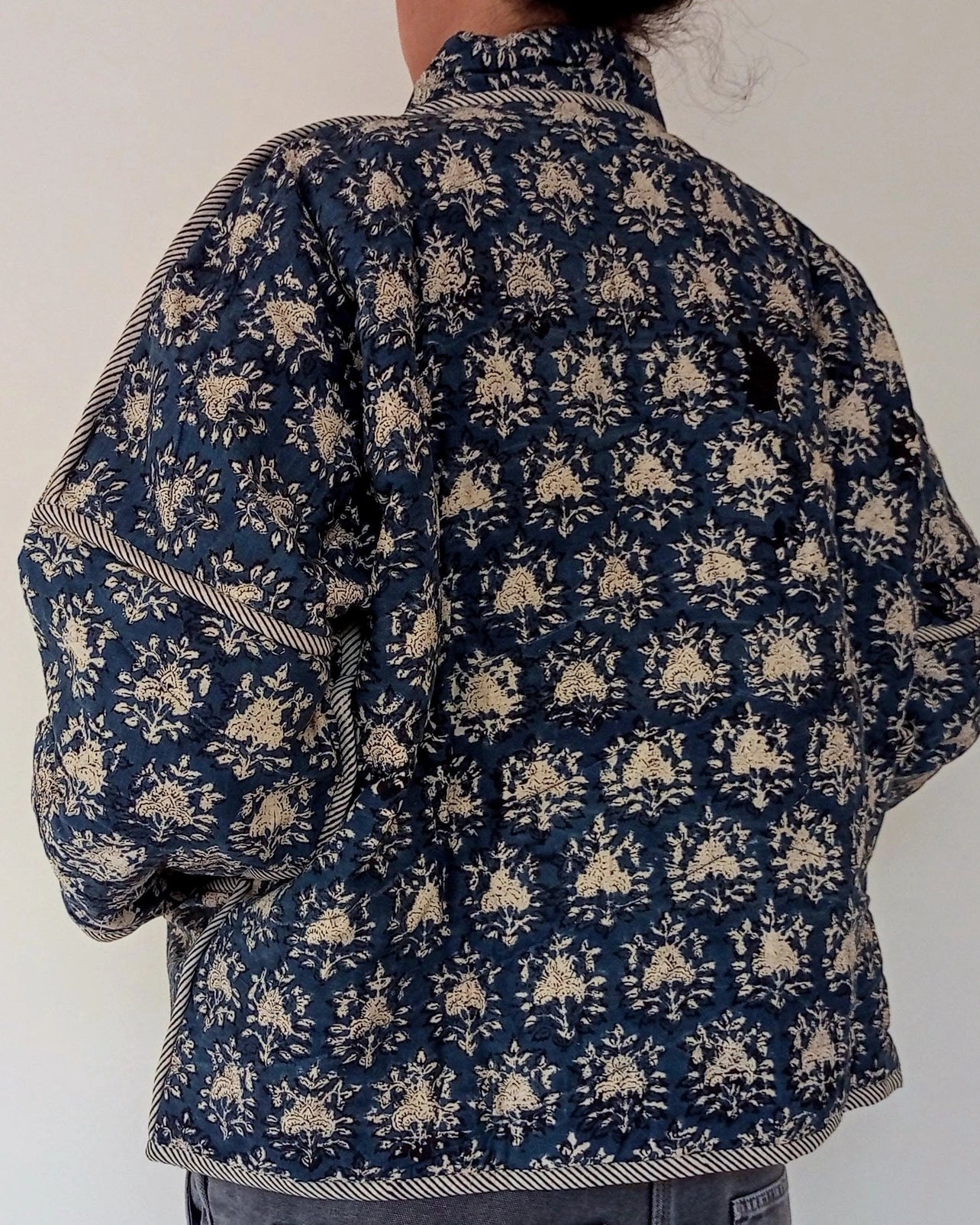 Quilted Reversible Block Print Jacket