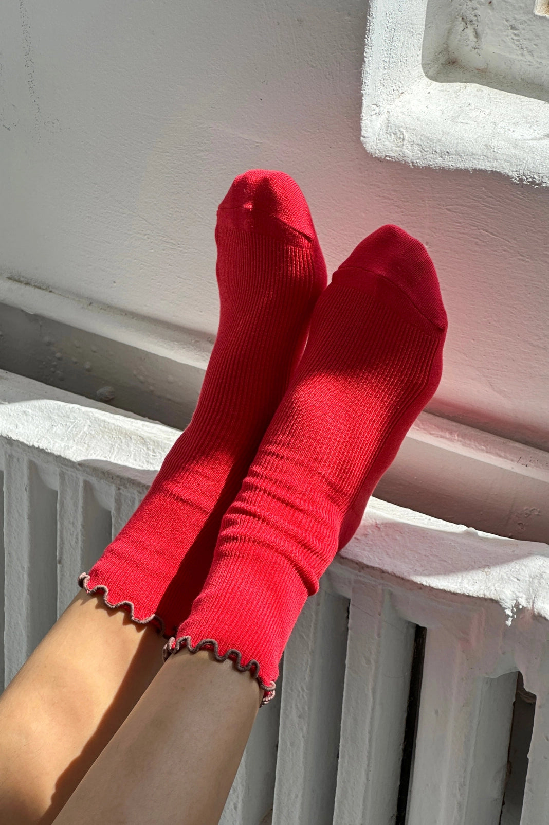 Ruffled Modal Socks  - Multiple Colors