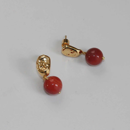 Ziggy Gold-Filled Carnelian Earrings