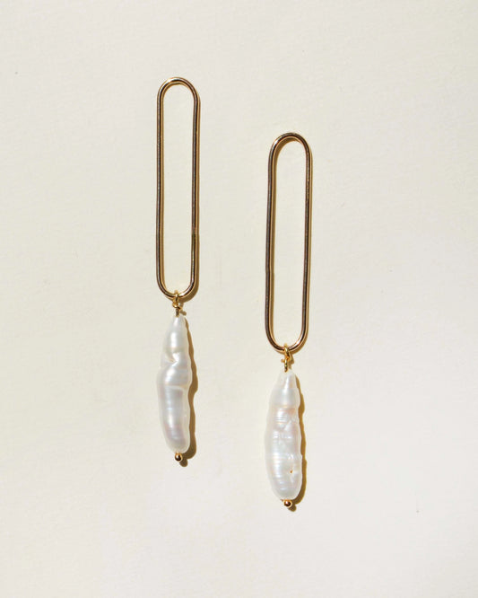 Pillar Pearl Earrings