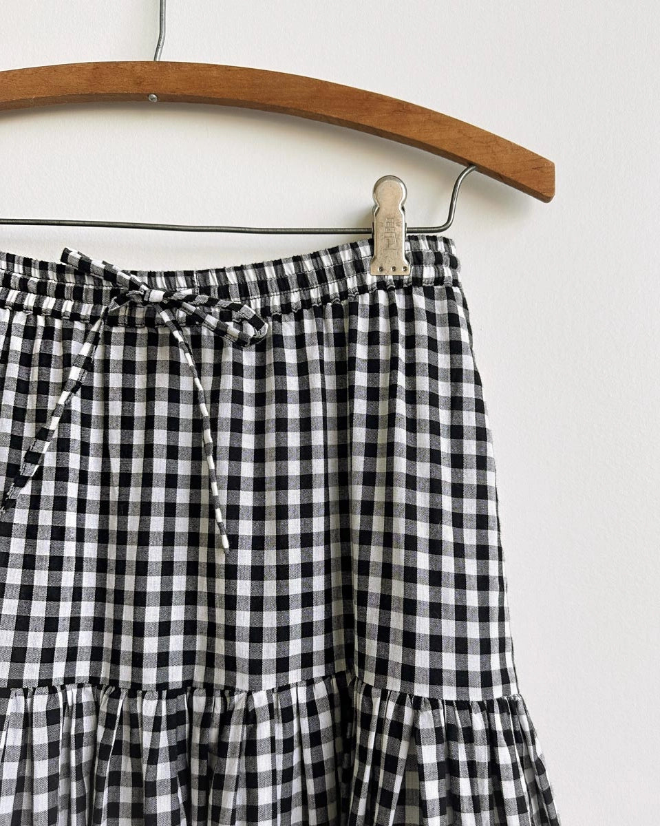 Gardenne Gingham Midi Skirt