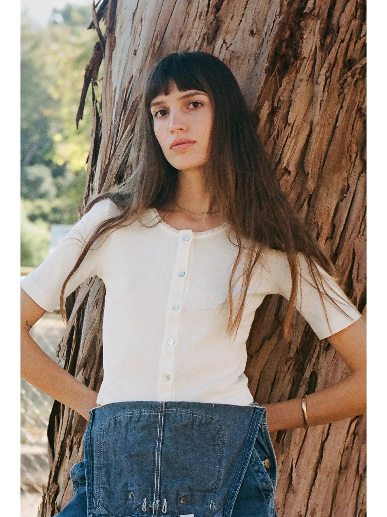Short Sleeve Organic Cardi | Ivory