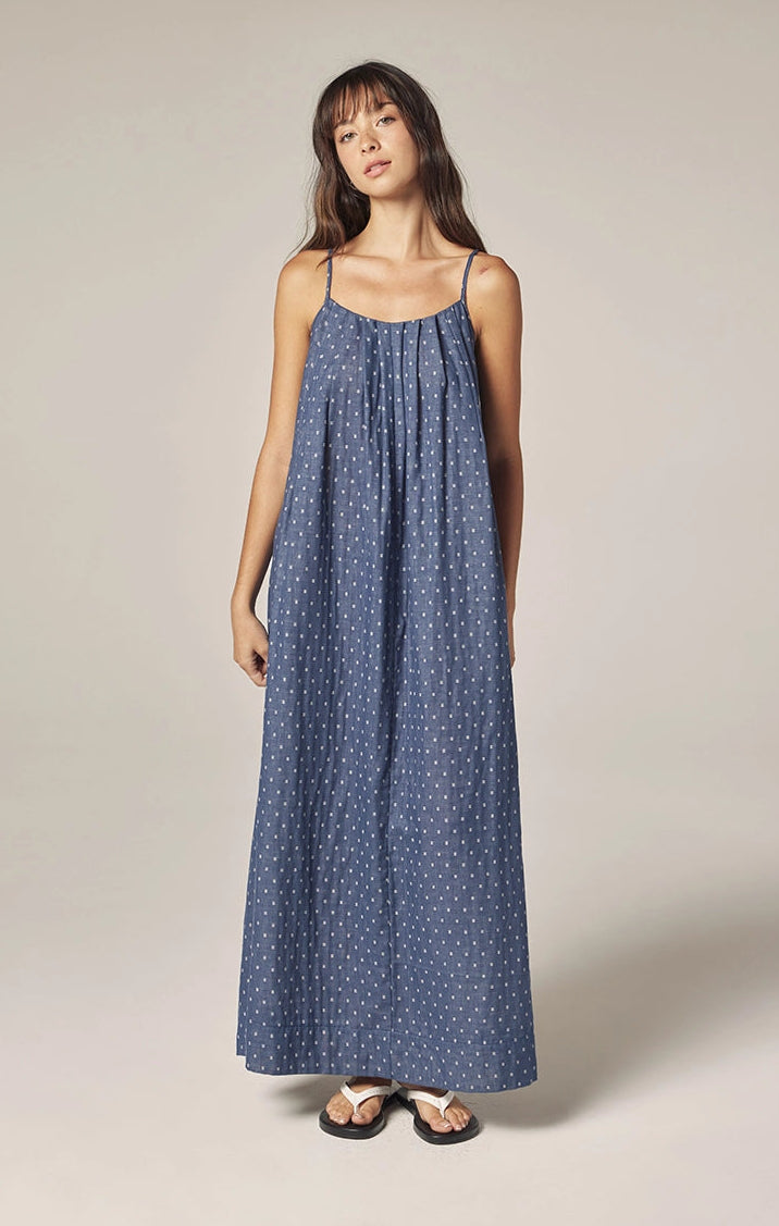 Cotton Ankle Dress | Denim