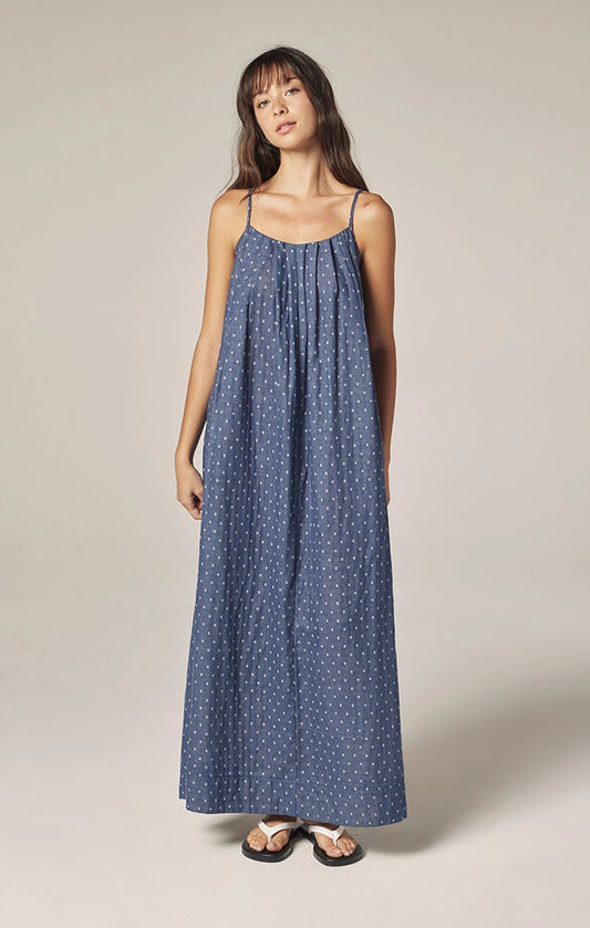 Cotton Ankle Dress | Denim