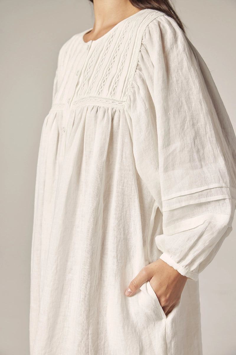 Laced Linen Dress