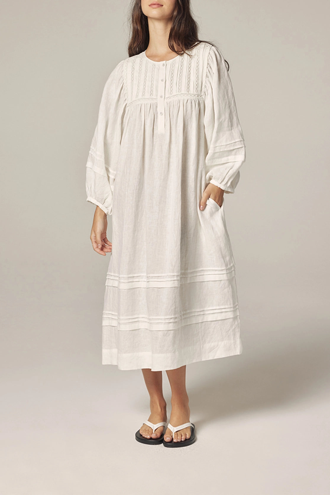 Laced Linen Dress