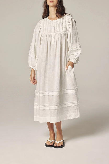 Laced Linen Dress