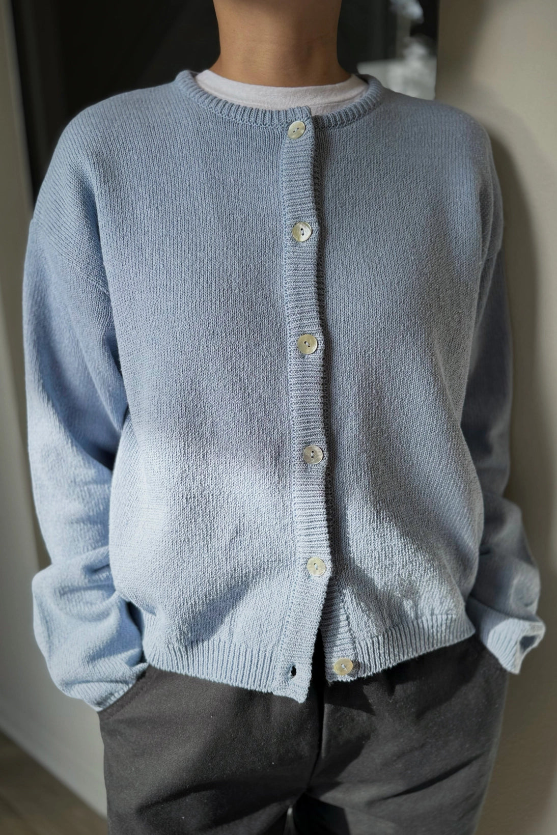 Cotton Leila Cardigan | Cornflower