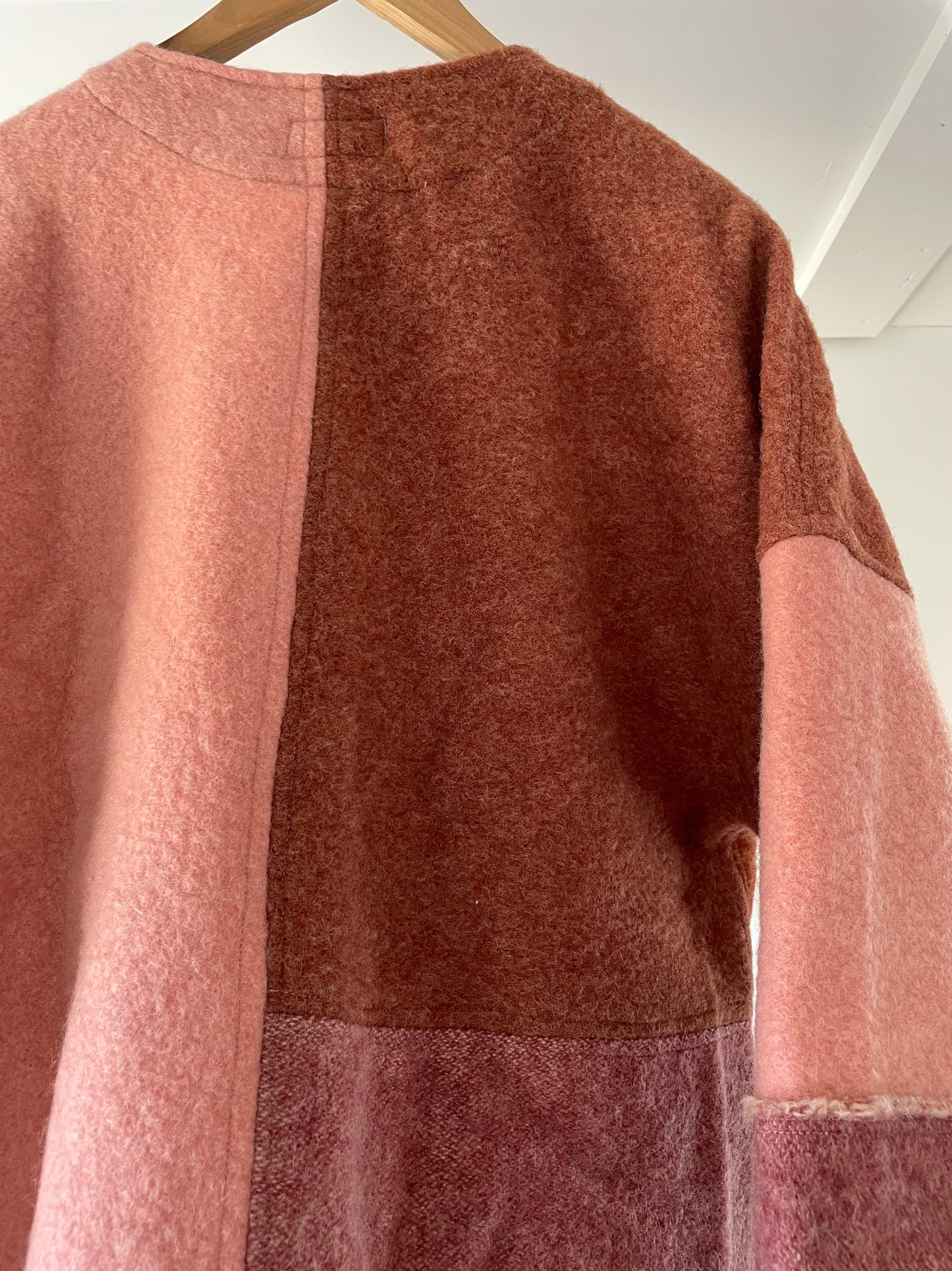 Pink Collage Blanket Coat