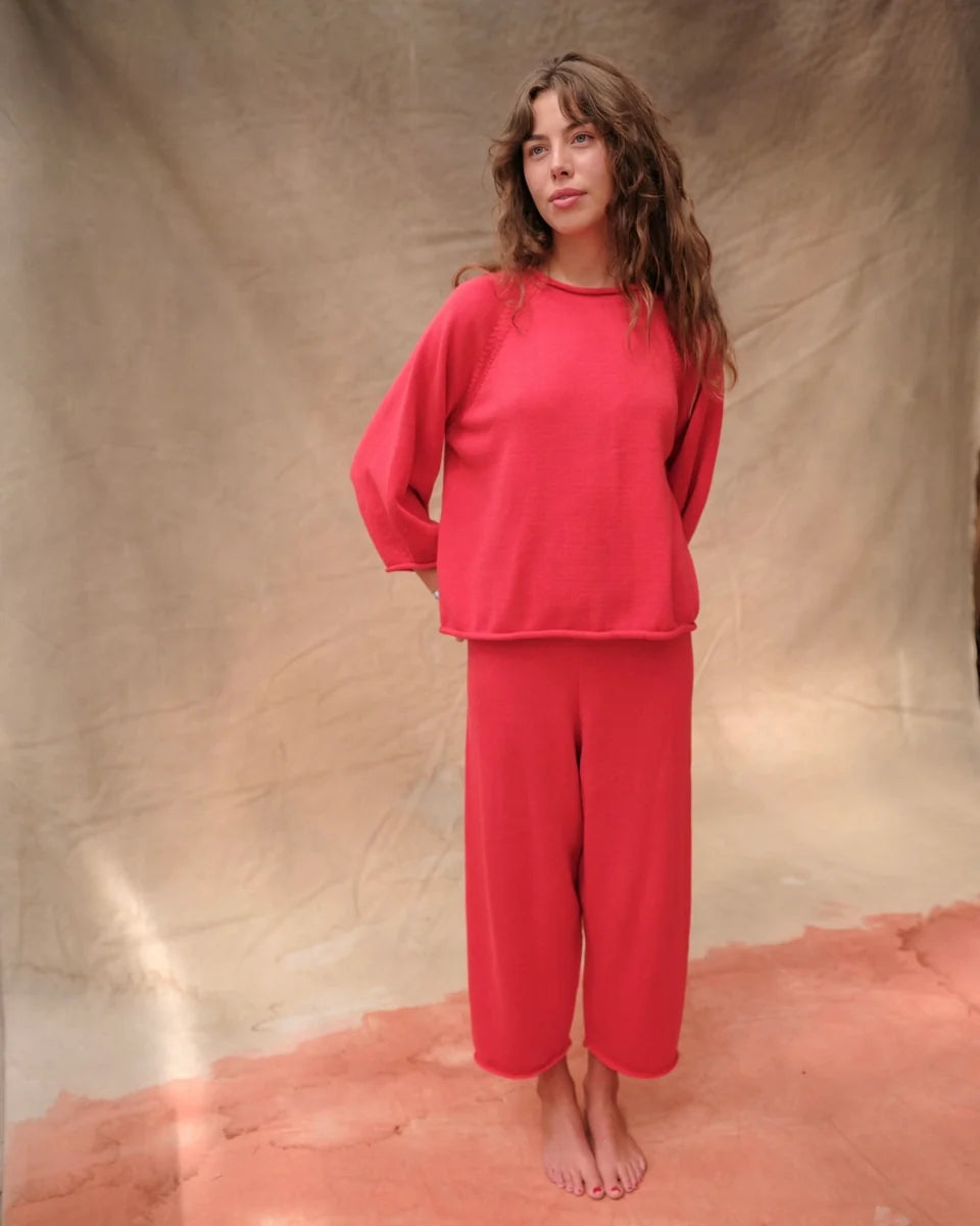 Jeanie Sweater | Cherry Red