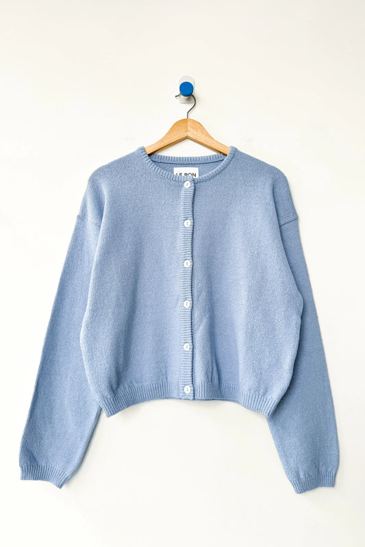 Cotton Leila Cardigan | Cornflower