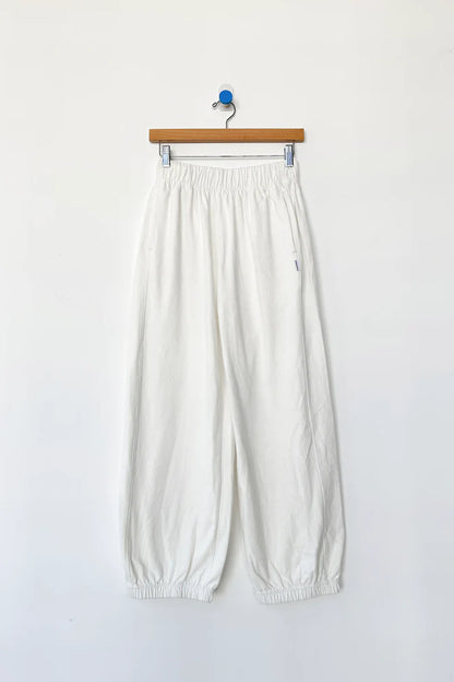 Balloon Pants | White Cotton