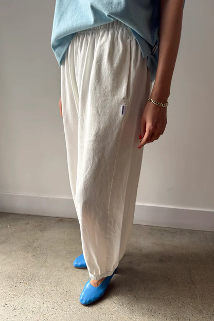Balloon Pants | White Cotton