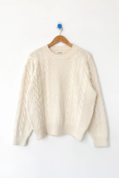 Cotton Fisherman Sweater | Naturel