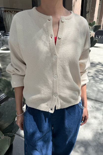 Cotton Leila Cardigan | Naturel