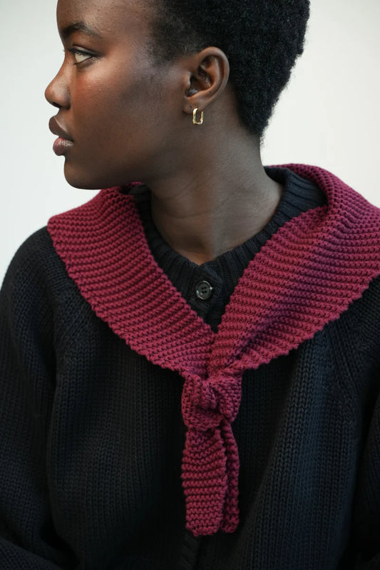 Organic Cotton Knit Scarf | Bordeaux