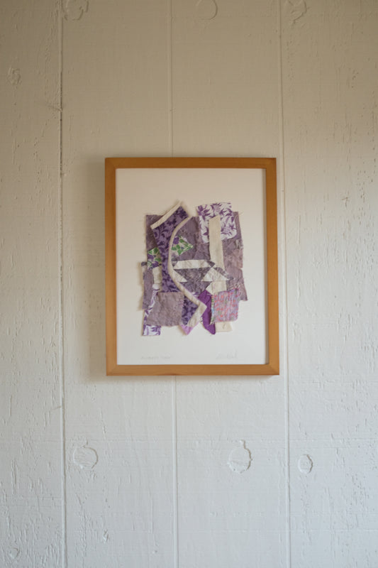 Reclaimed Textiles Original Art. - Mulberry Tinge