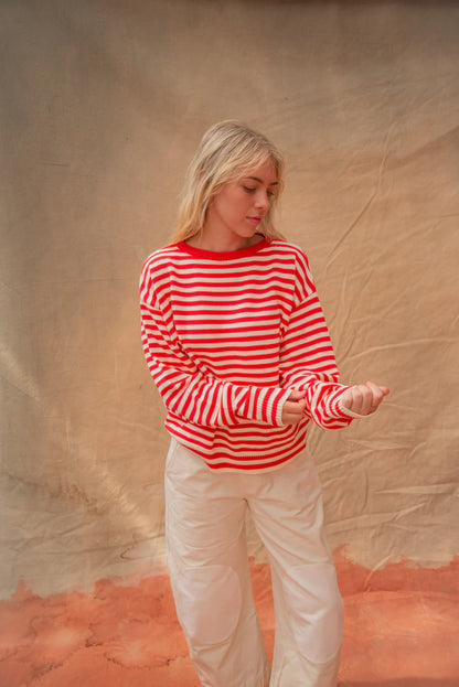 Stripe Crewneck Knit | Multiple Colors