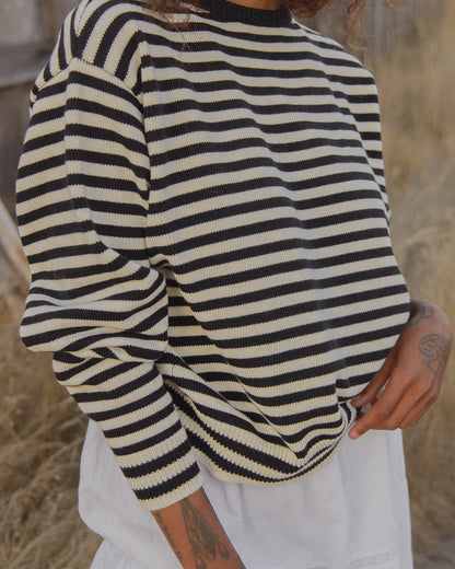 Stripe Crewneck Knit | Multiple Colors