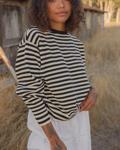 Stripe Crewneck Knit | Multiple Colors