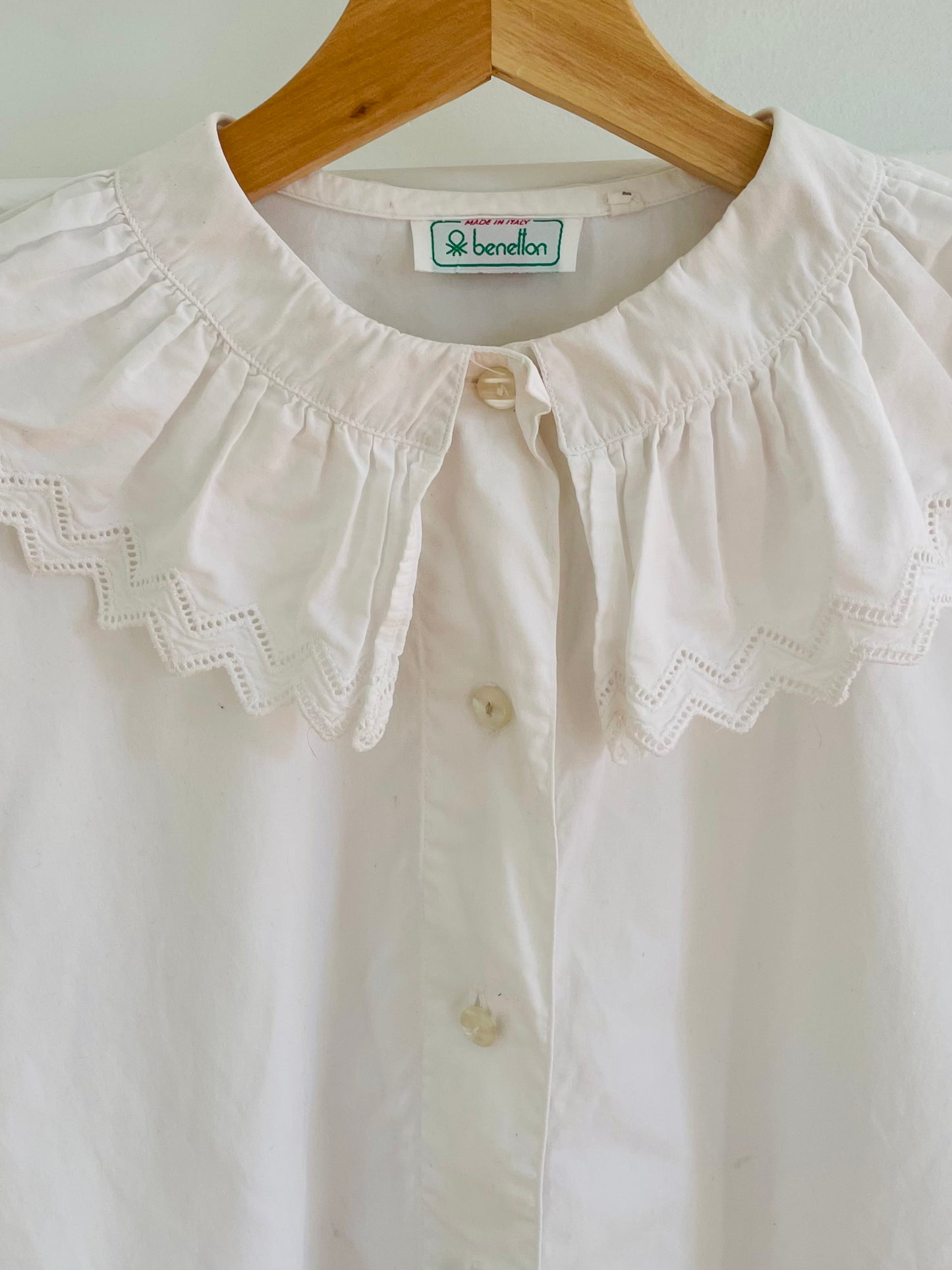 Vintage Benetton White Poplin Shirt