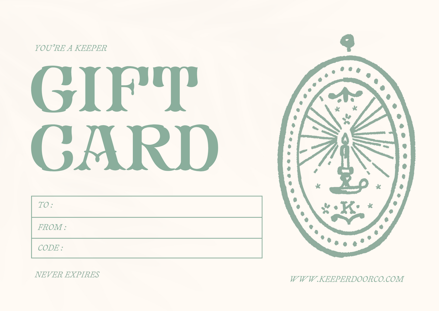 KEEPER Gift Card