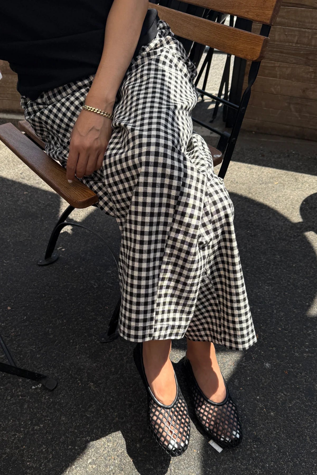 Arc Pants - Black Gingham Check