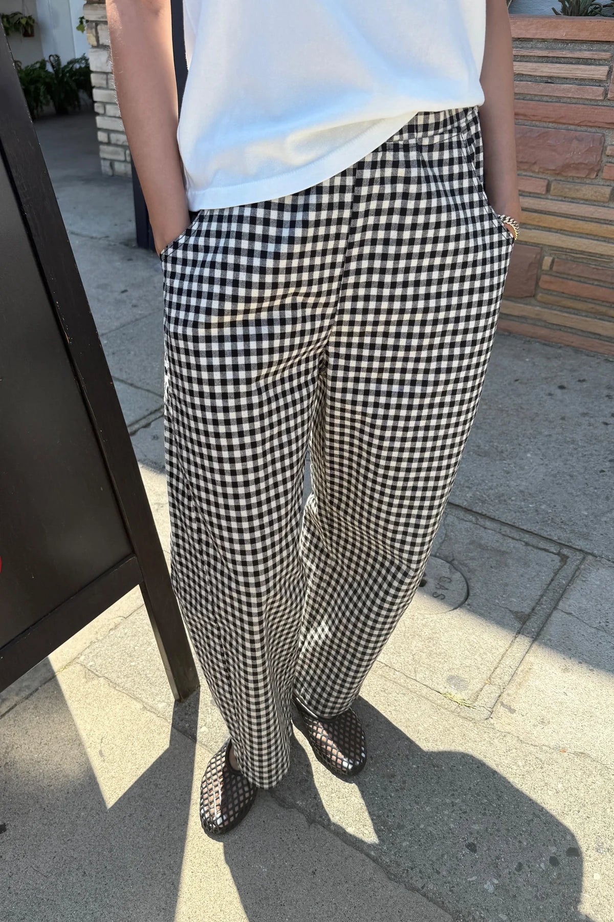 Arc Pants - Black Gingham Check