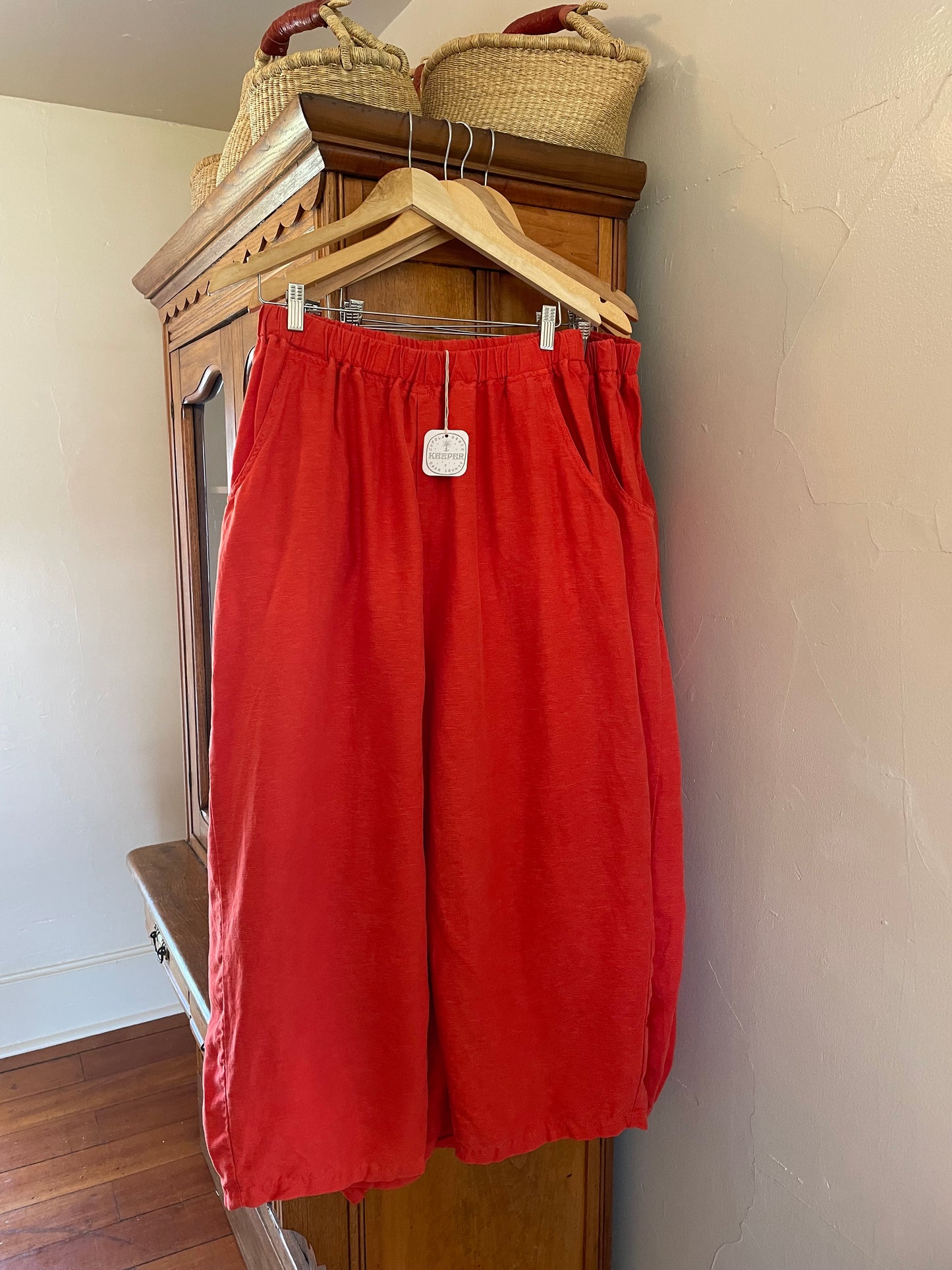 Linen Barrel Pants | Tomato